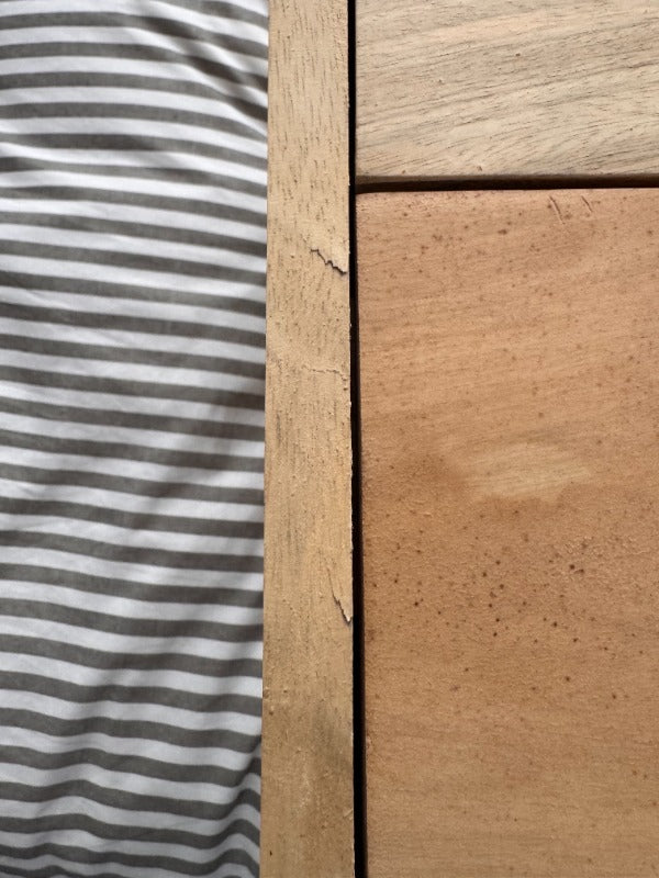 Minimalist Mango Wood Logan Narrow Bedside Table (Nicked)