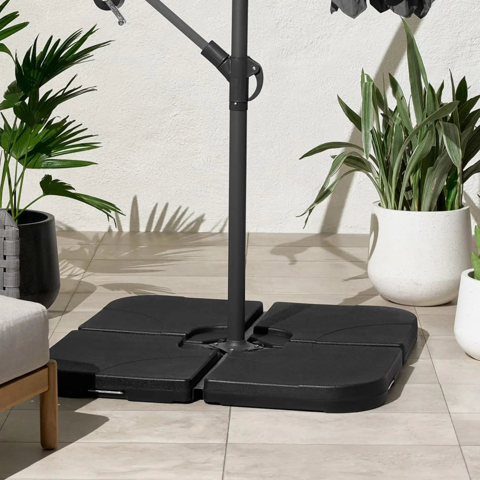 Water Fillable Base For Cross Base Cantilever Parasol