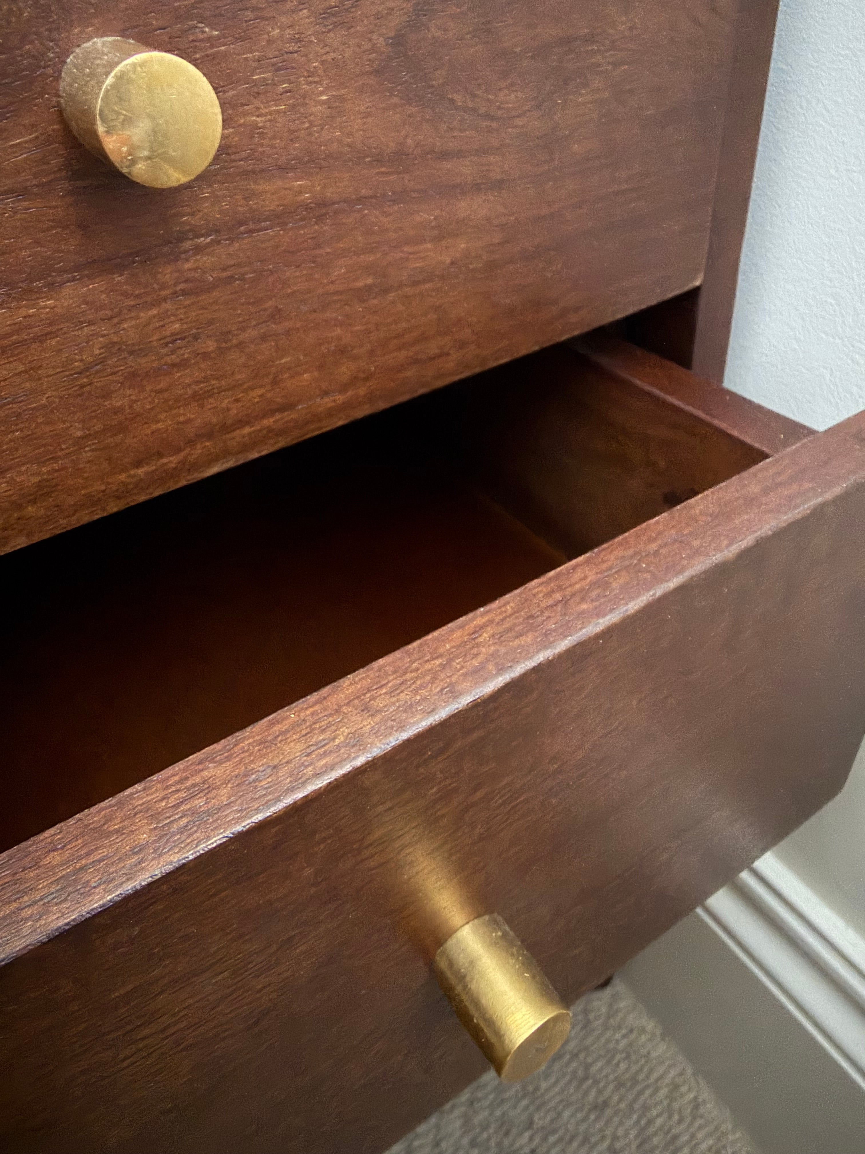Scandinavian Walnut Logan Narrow Bedside Table - Default Title (Damaged)
