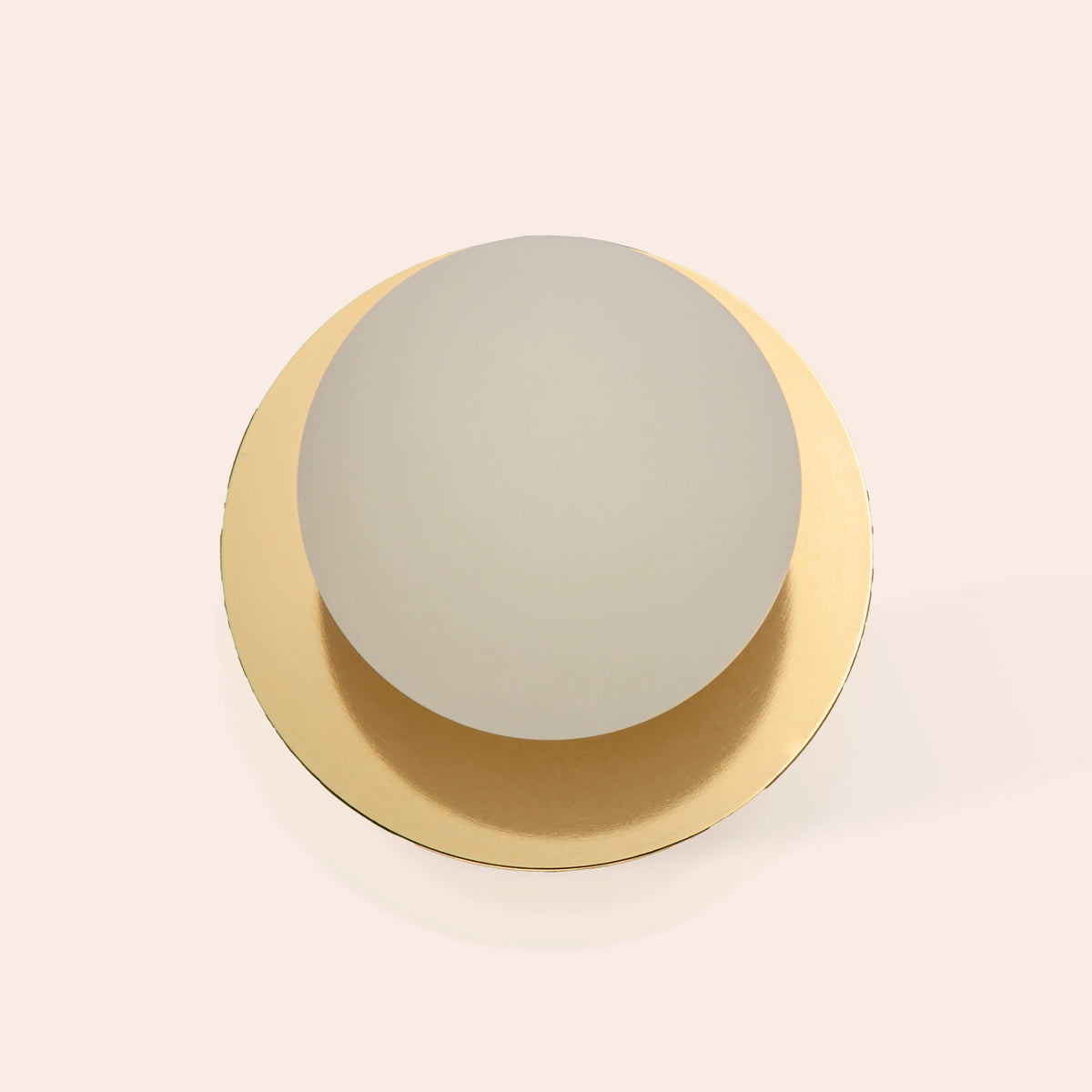 Opal Disc Rechargeable Table Lamp in Polished Brass