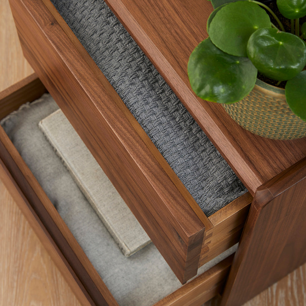 Beckett Walnut Bedside Table