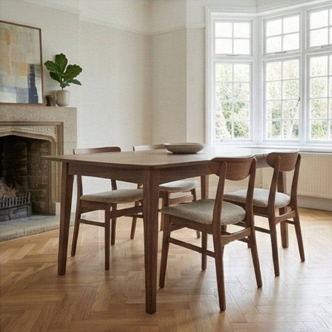 Wright Walnut Rectangular Extendable Dining Table