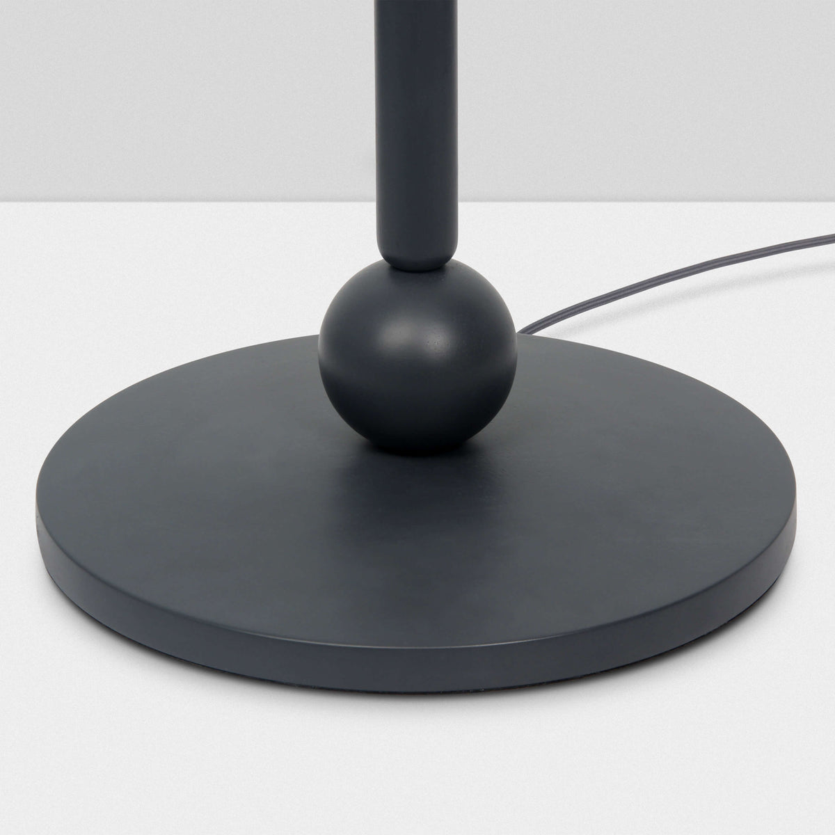 Textured Burnt Orange & Black Scalloped Floor Lamp