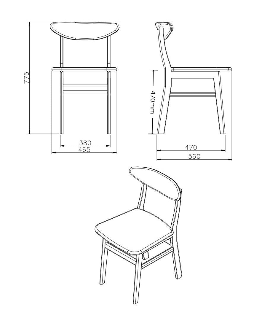 Wright Walnut Dining Chair (Set of 4)