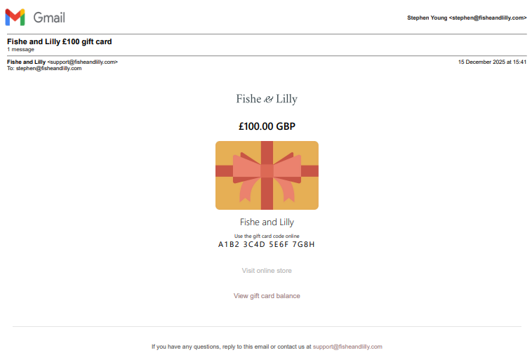 Fishe & Lilly Gift Card