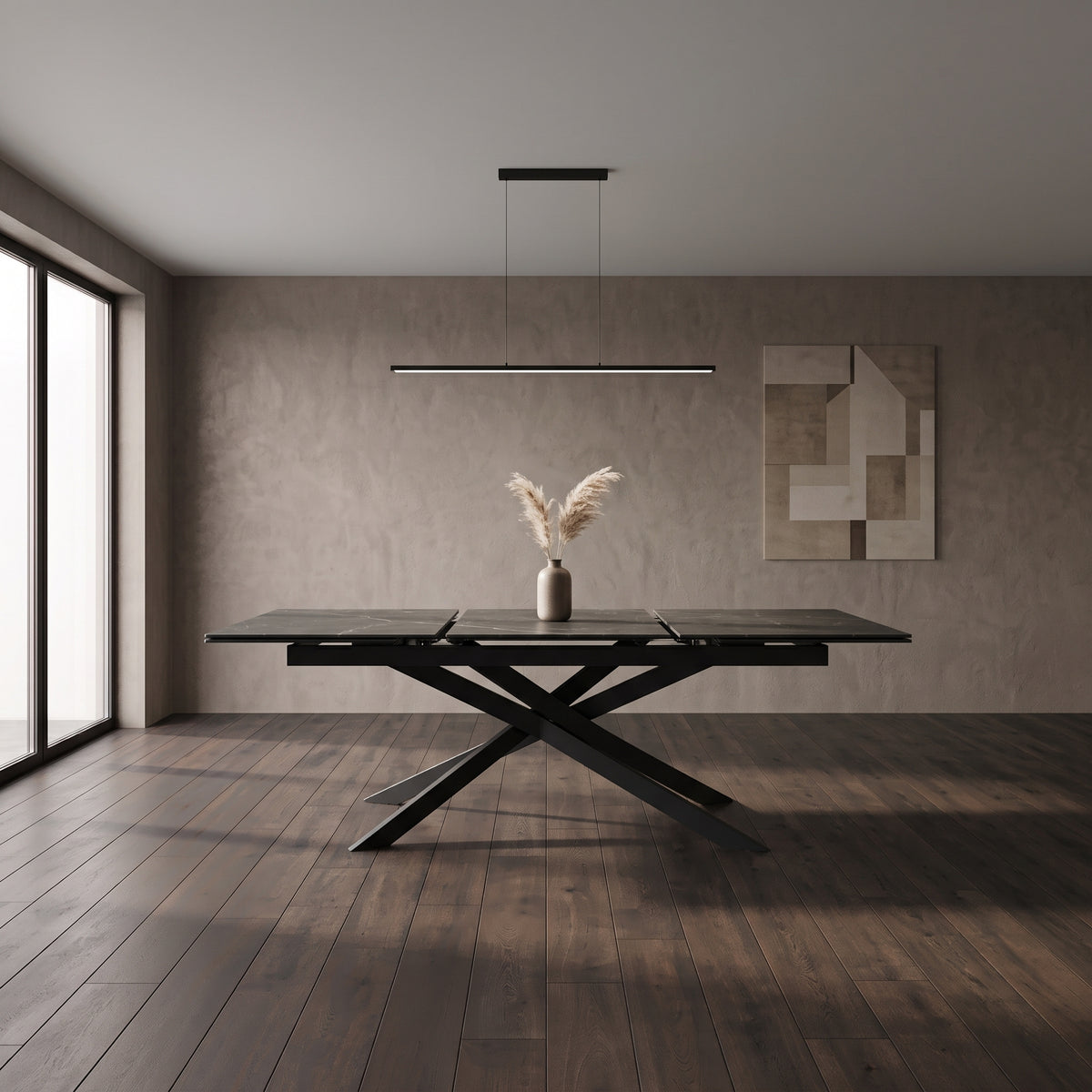 Kanso Sintered Stone Extending Dining Table