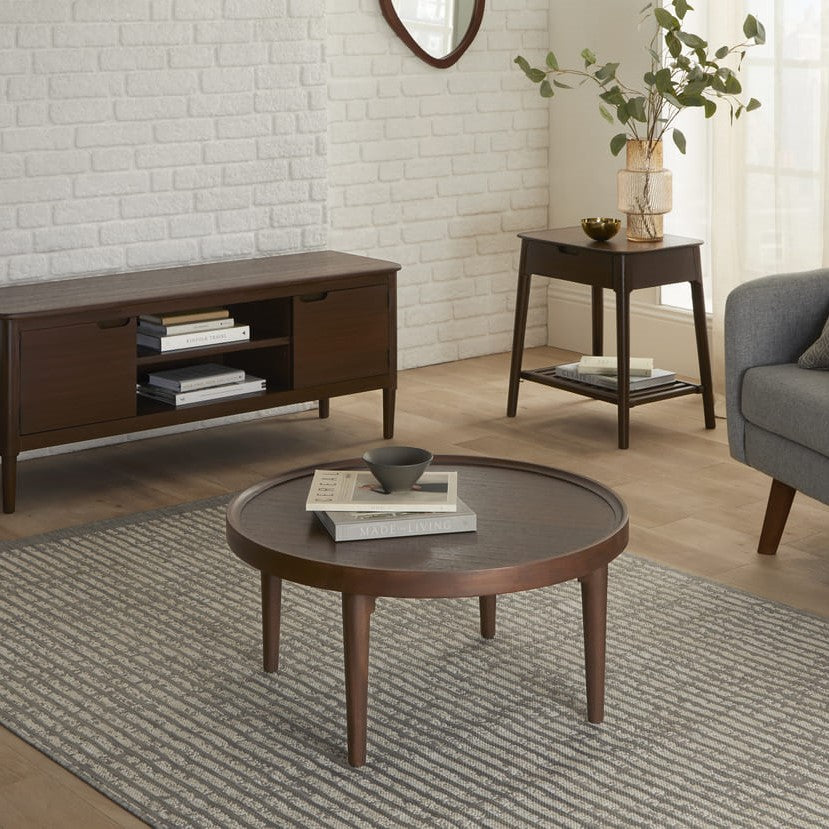 Norway Dark Walnut Round Coffee Table