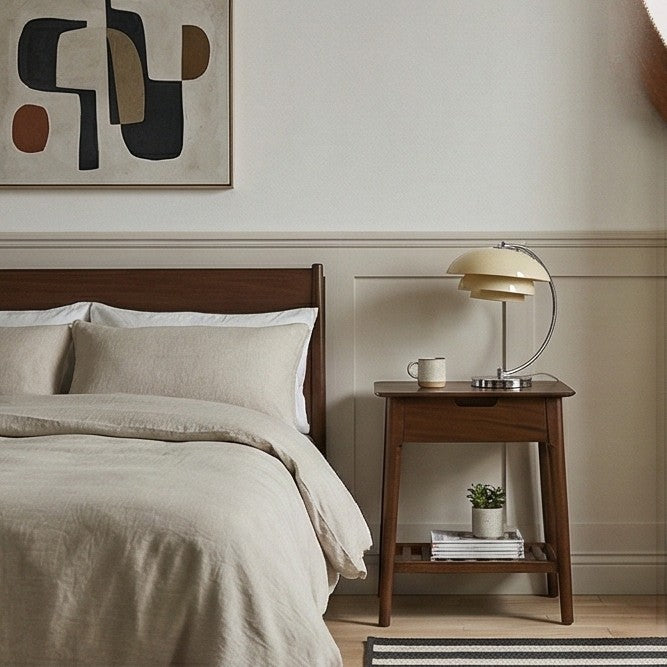 Norway Dark Walnut Bedside Table