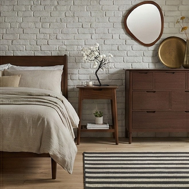 Norway Dark Walnut Bedside Table