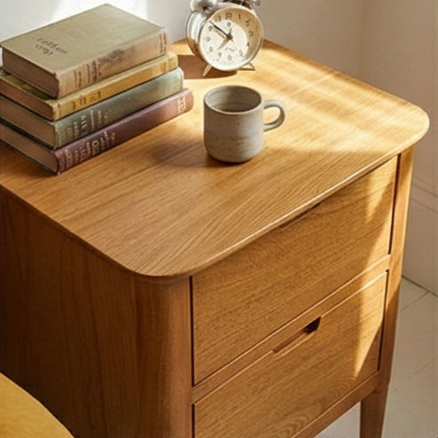 Norway Oak Wooden Bedside Table