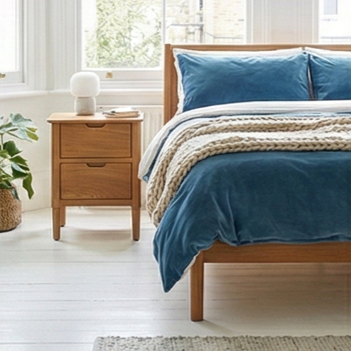 Norway Oak Wooden Bedside Table