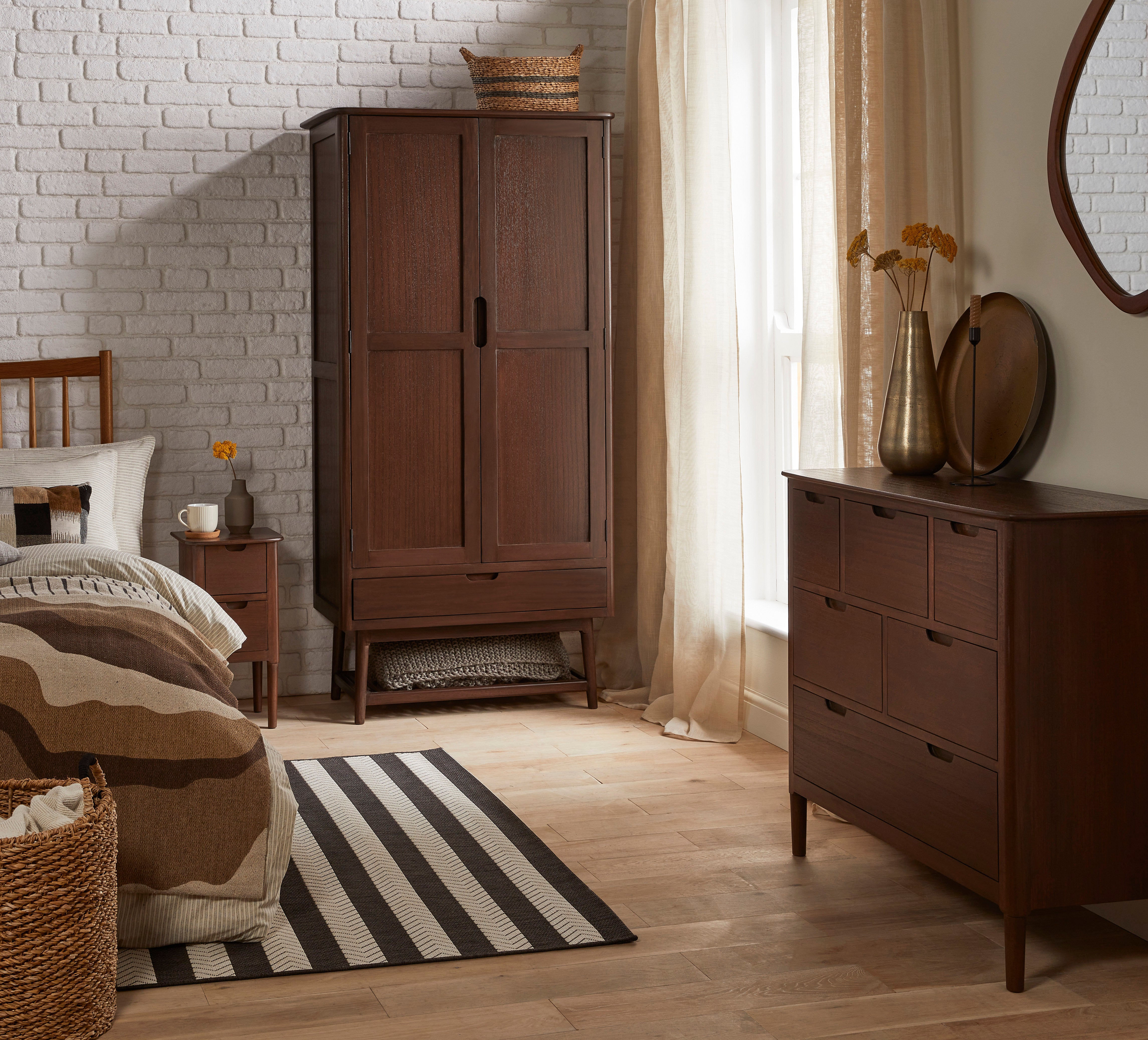 Norway Dark Walnut Wardrobe