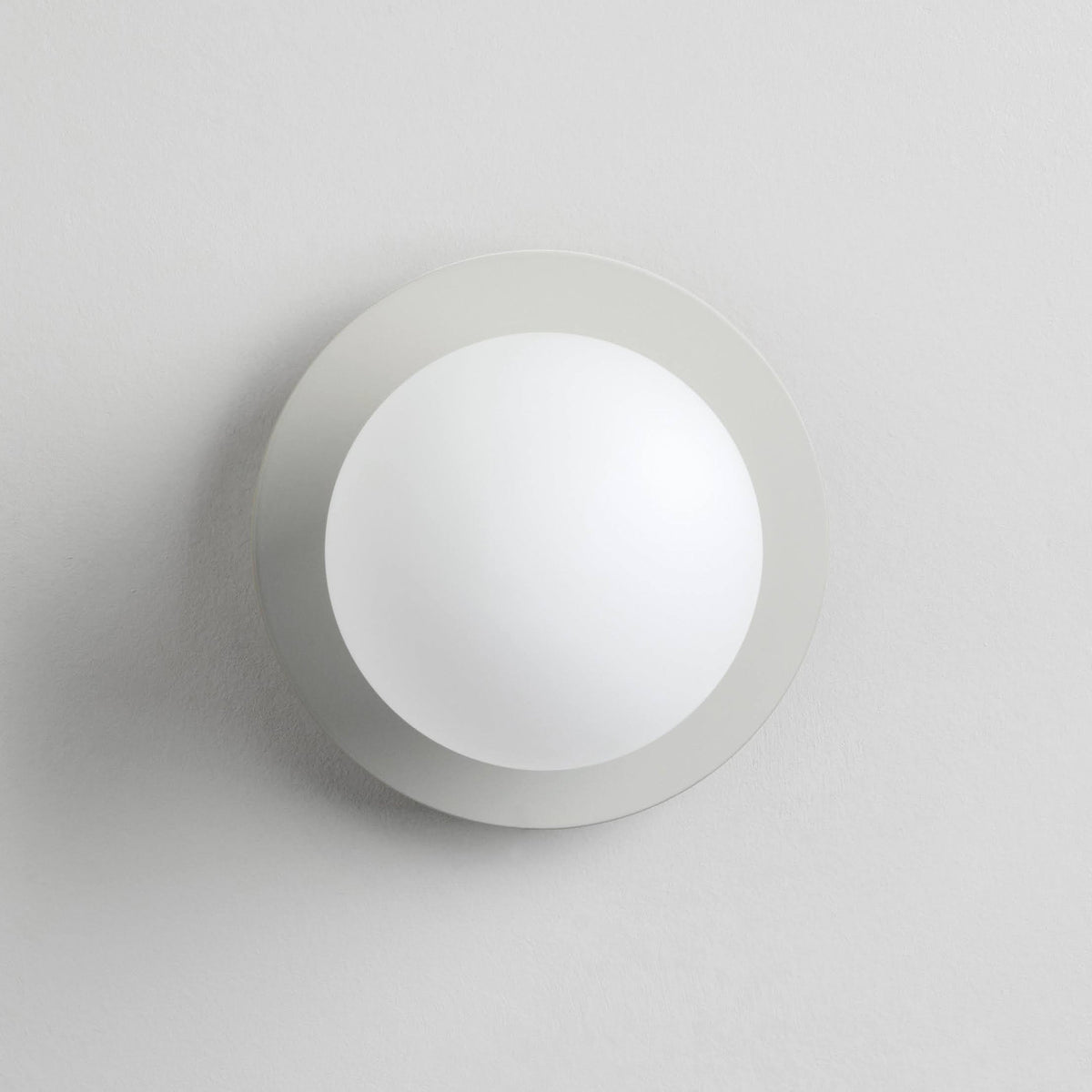 Sand grey opal disk wall light