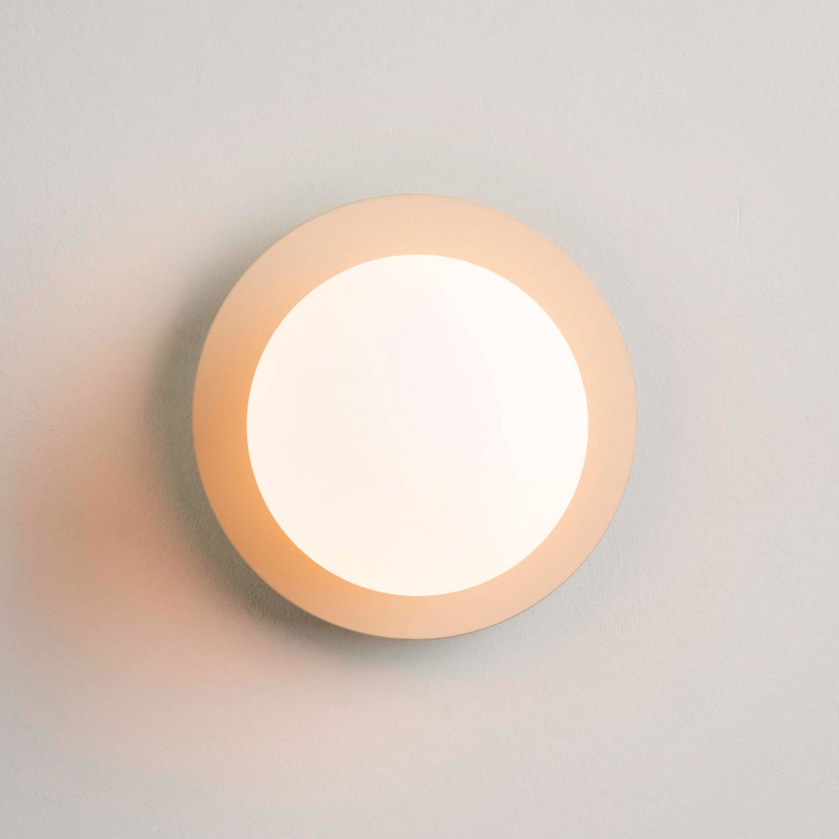 Sand grey opal disk wall light