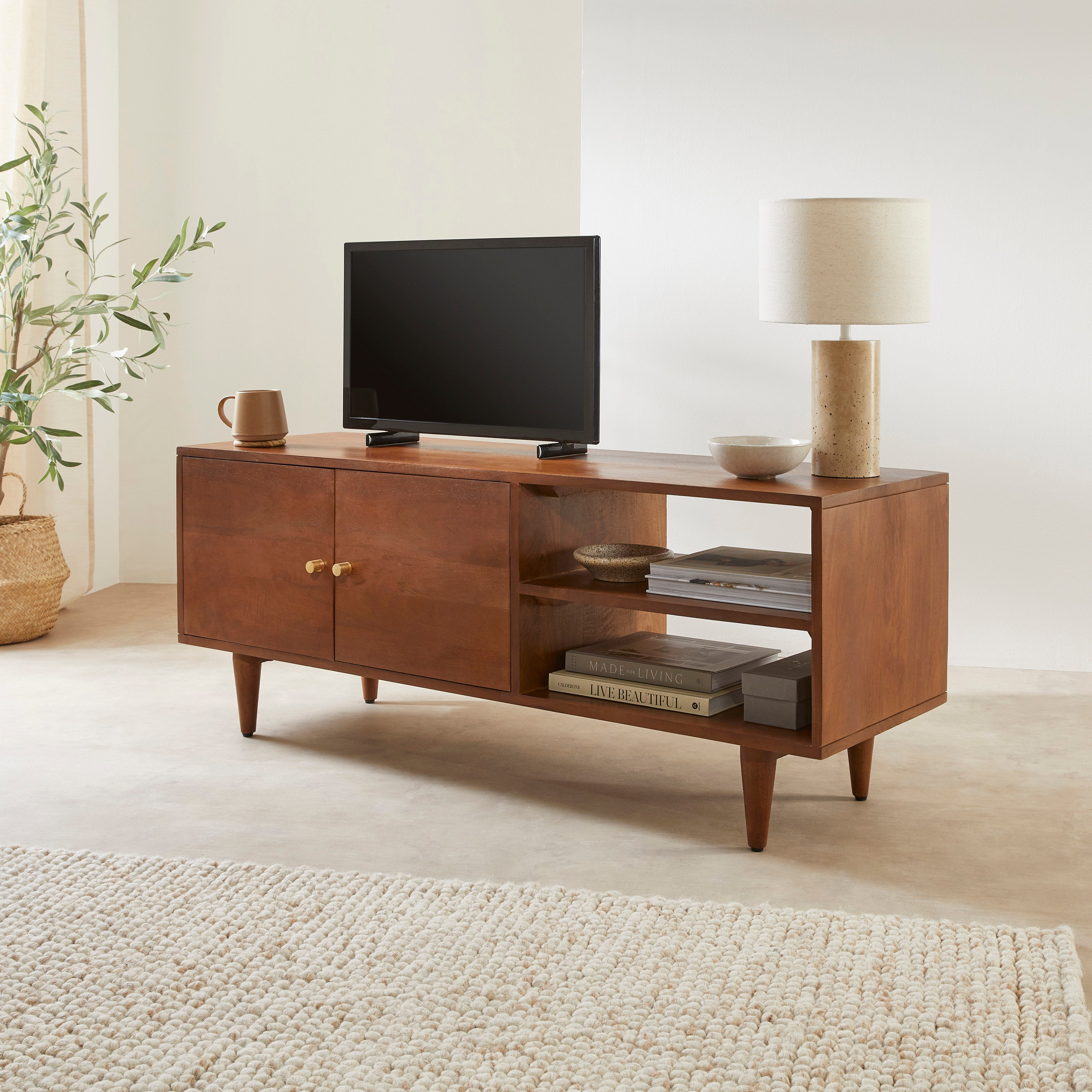 Scandinavian Walnut Oslo TV Stand