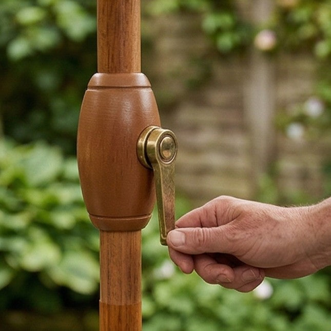 Woodlook Crank and Tilt Parasol - Ivory, 2.5M