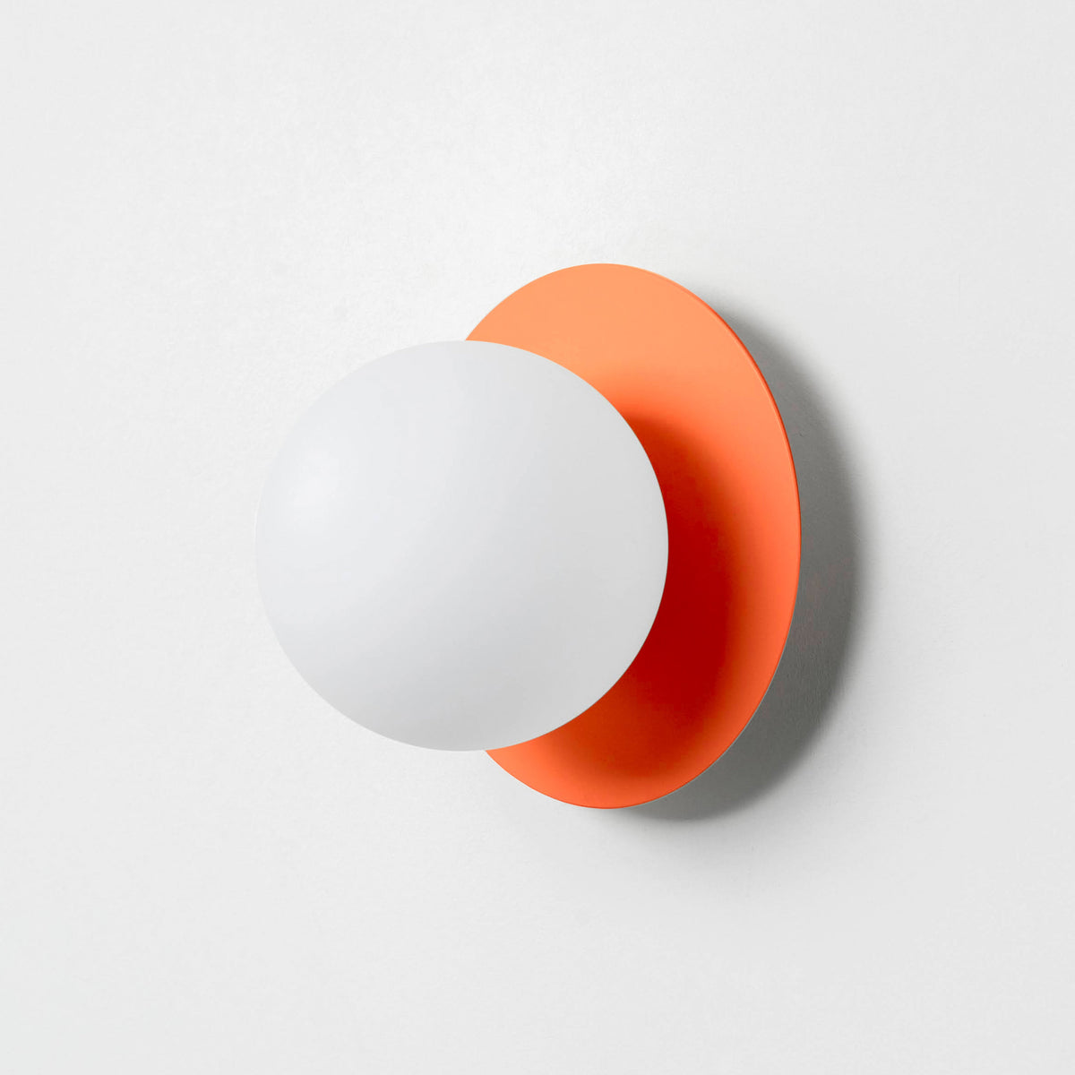 Opal Glass Disc Wall Light in Peel Orange