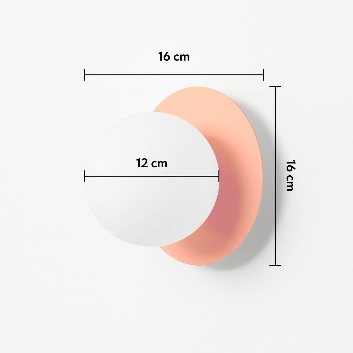 Opal Glass Disc Wall Light in Peel Orange