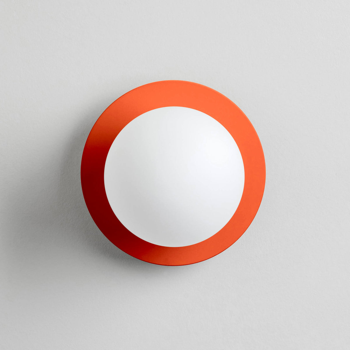 Opal Glass Disc Wall Light in Peel Orange