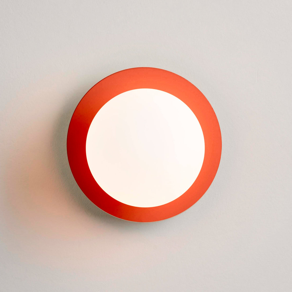 Opal Glass Disc Wall Light in Peel Orange