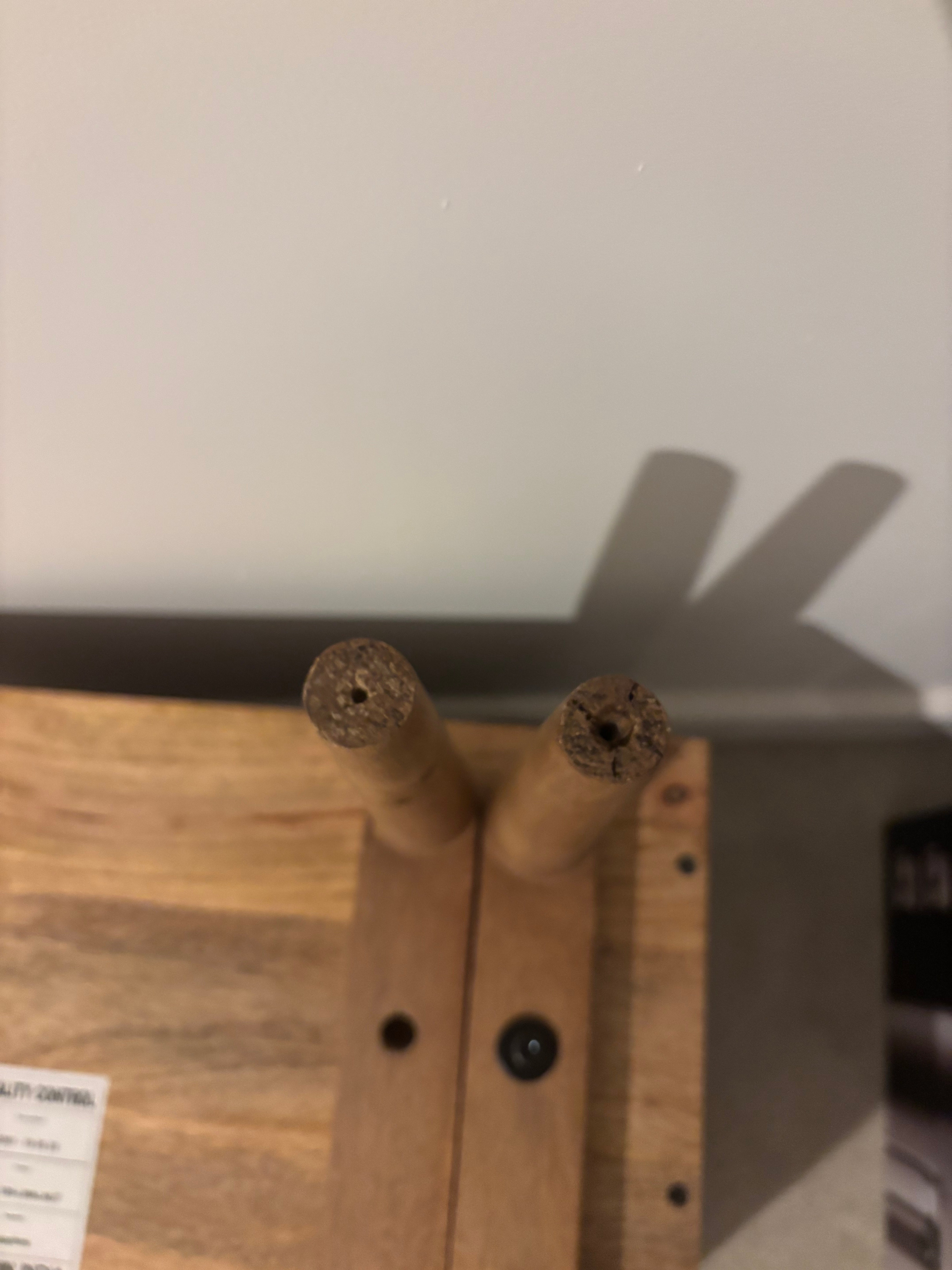 Scandinavian Light Walnut Oslo Bedside Table (Small Issue with Leg)