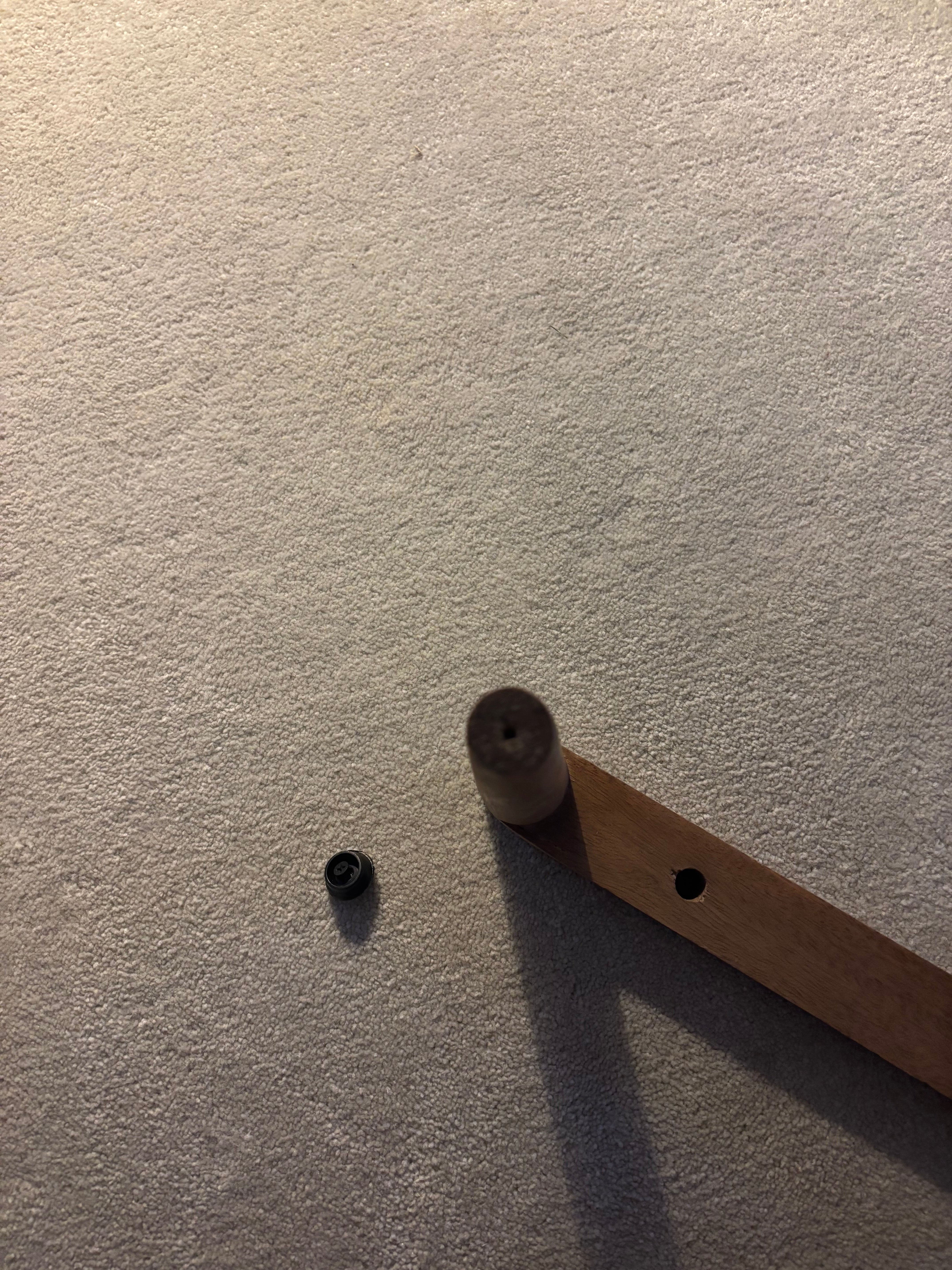 Scandinavian Light Walnut Oslo Bedside Table (Small Issue with Leg)