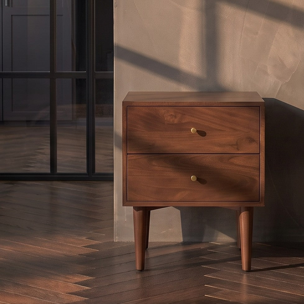 Scandinavian Walnut Oslo Bedside Table