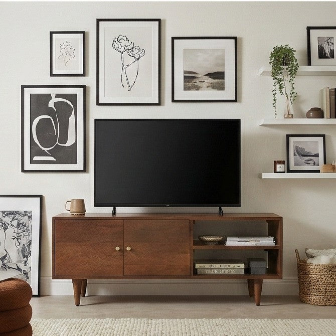 Scandinavian Walnut Oslo TV Stand