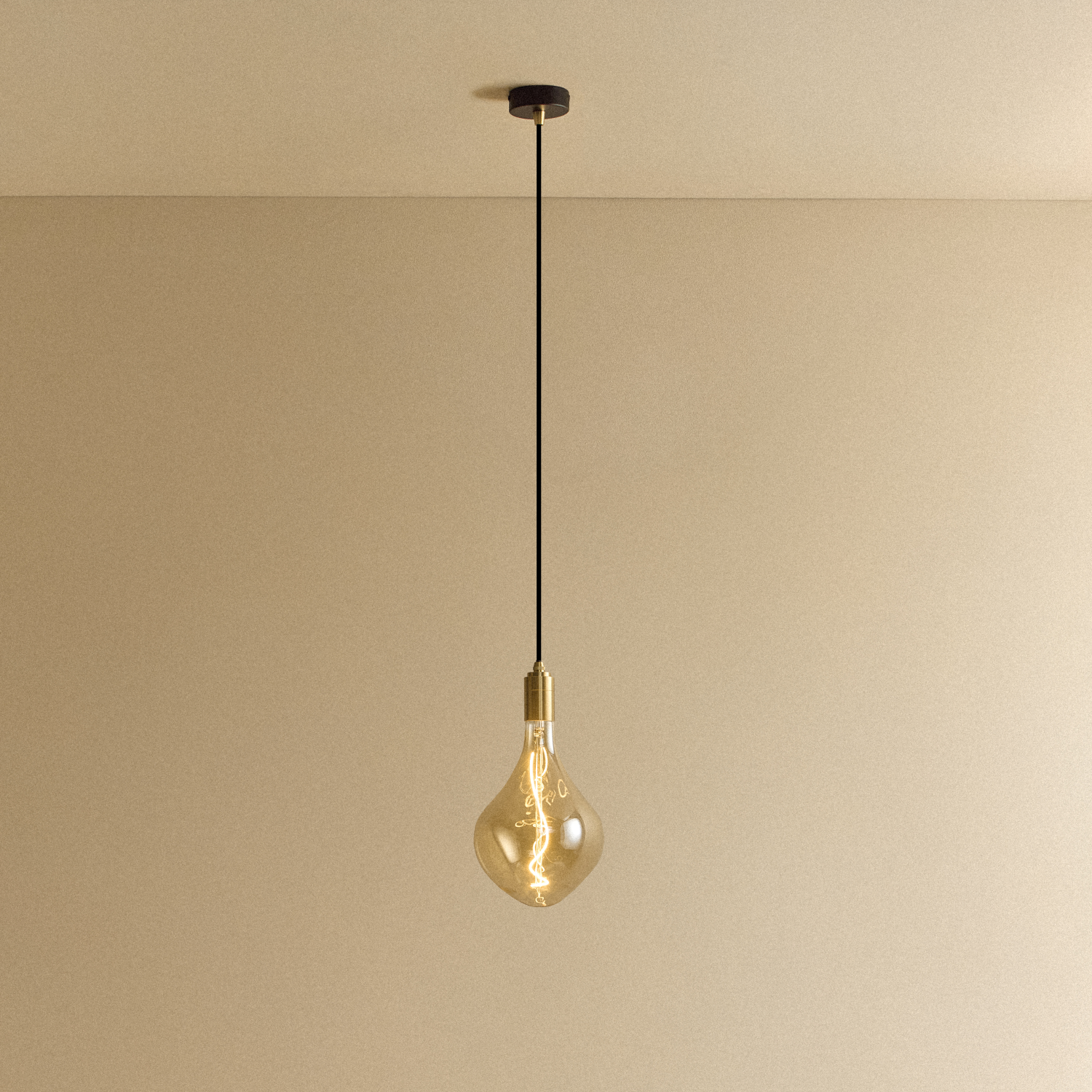 Voronoi II Pendant Light in Brass