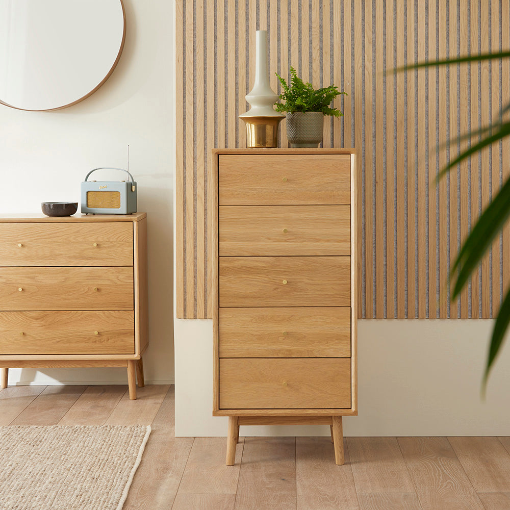 Oak Tallboy Chest of Drawers – Fishe and Lilly