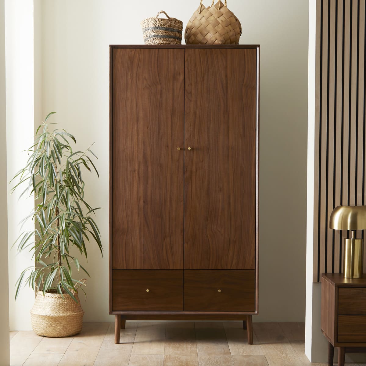 Wright Walnut Wardrobe