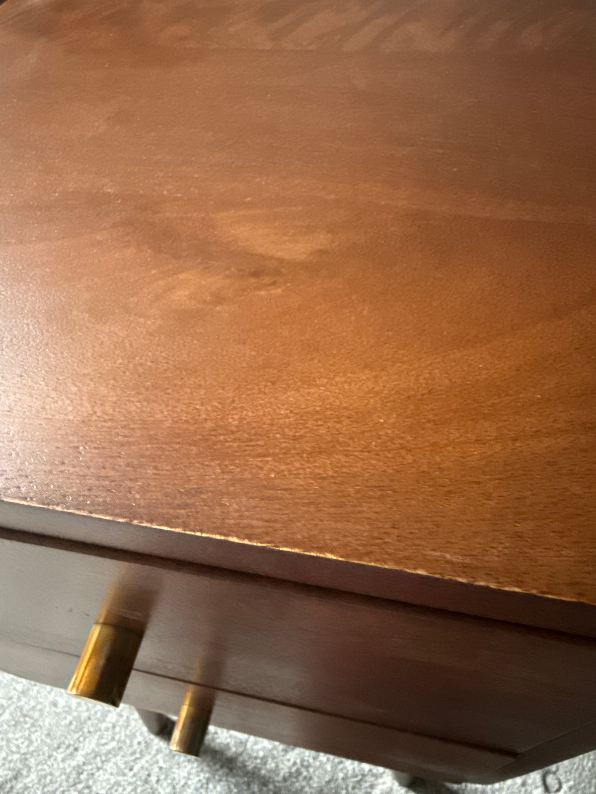 Scandinavian Dark Walnut Logan Narrow Bedside Table (Damaged)