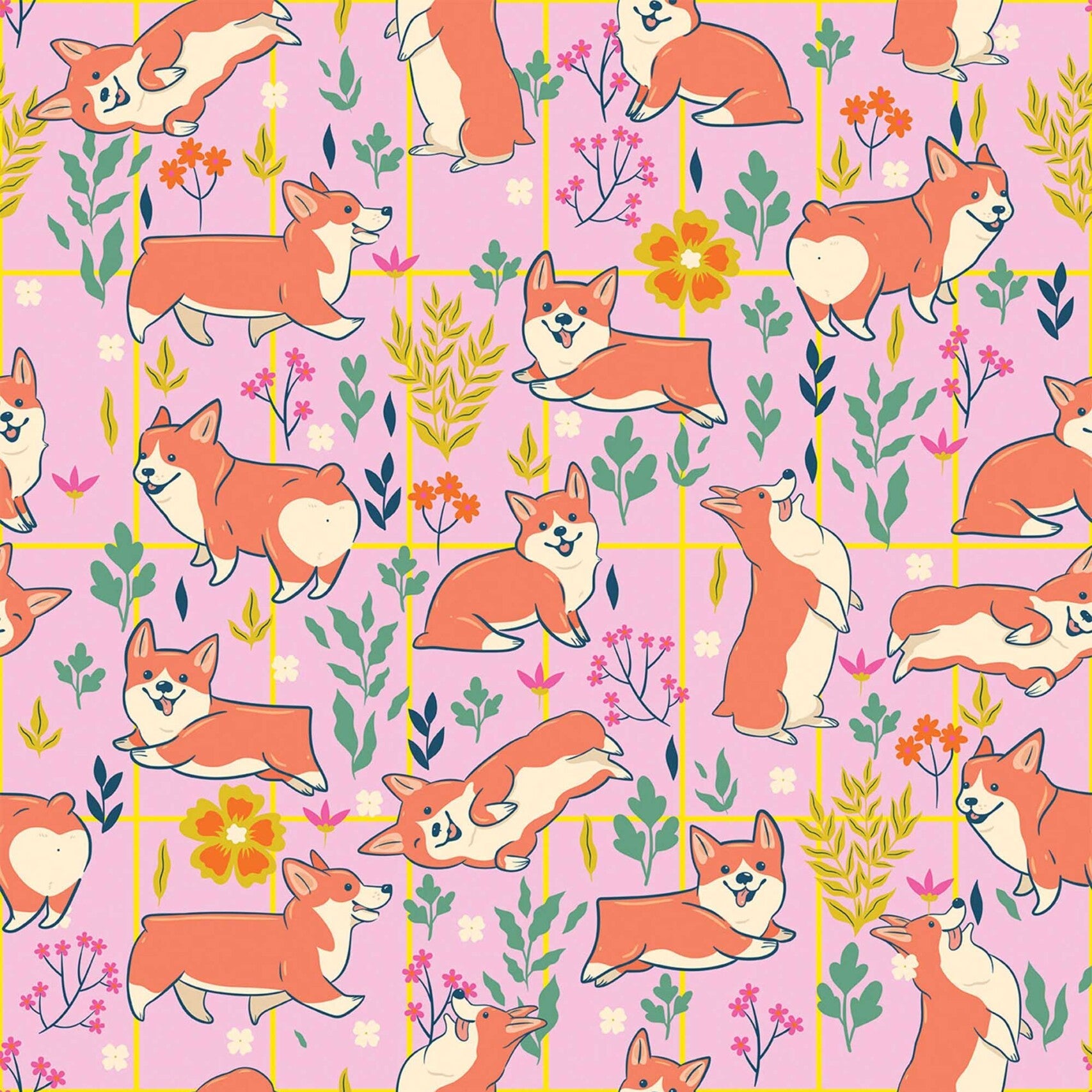 Windsor Garden Corgis Wallpaper