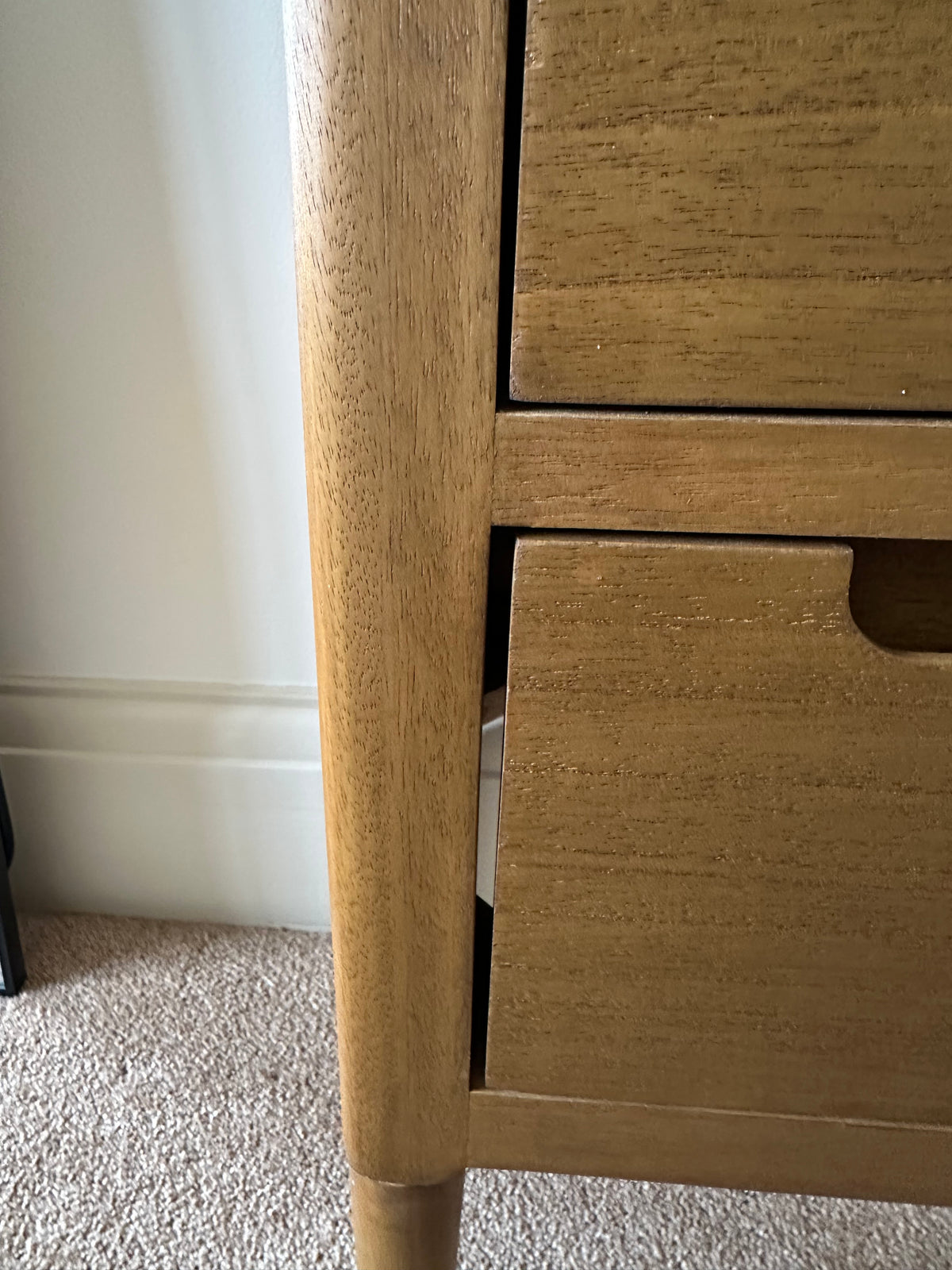Norway Narrow Oak Bedside Table (Damaged)