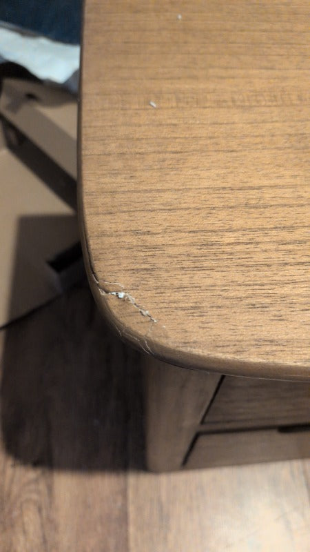 Norway Narrow Oak Bedside Table - Default Title (Damaged)