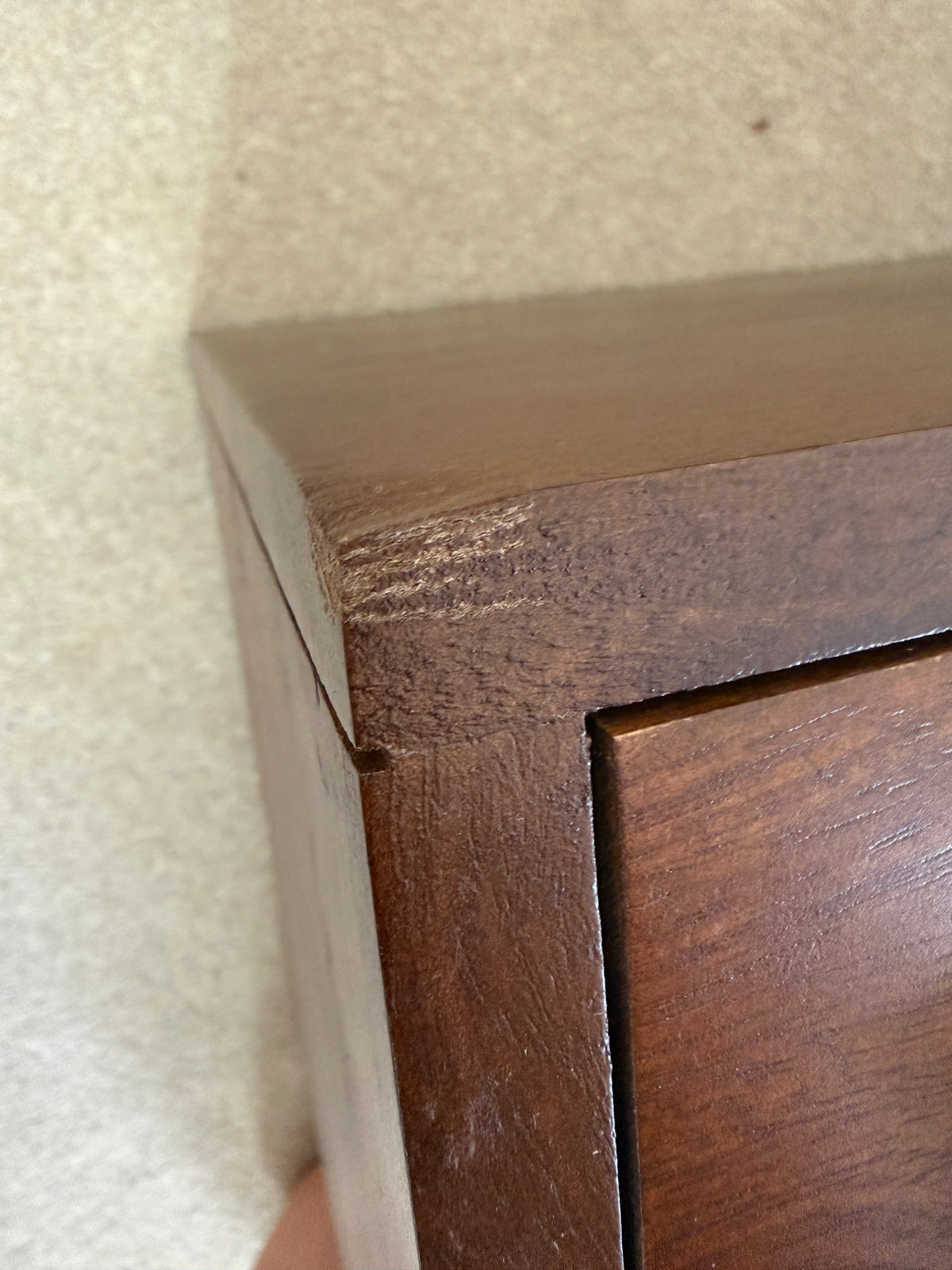 Scandinavian Walnut Oslo Bedside Table (Damaged)