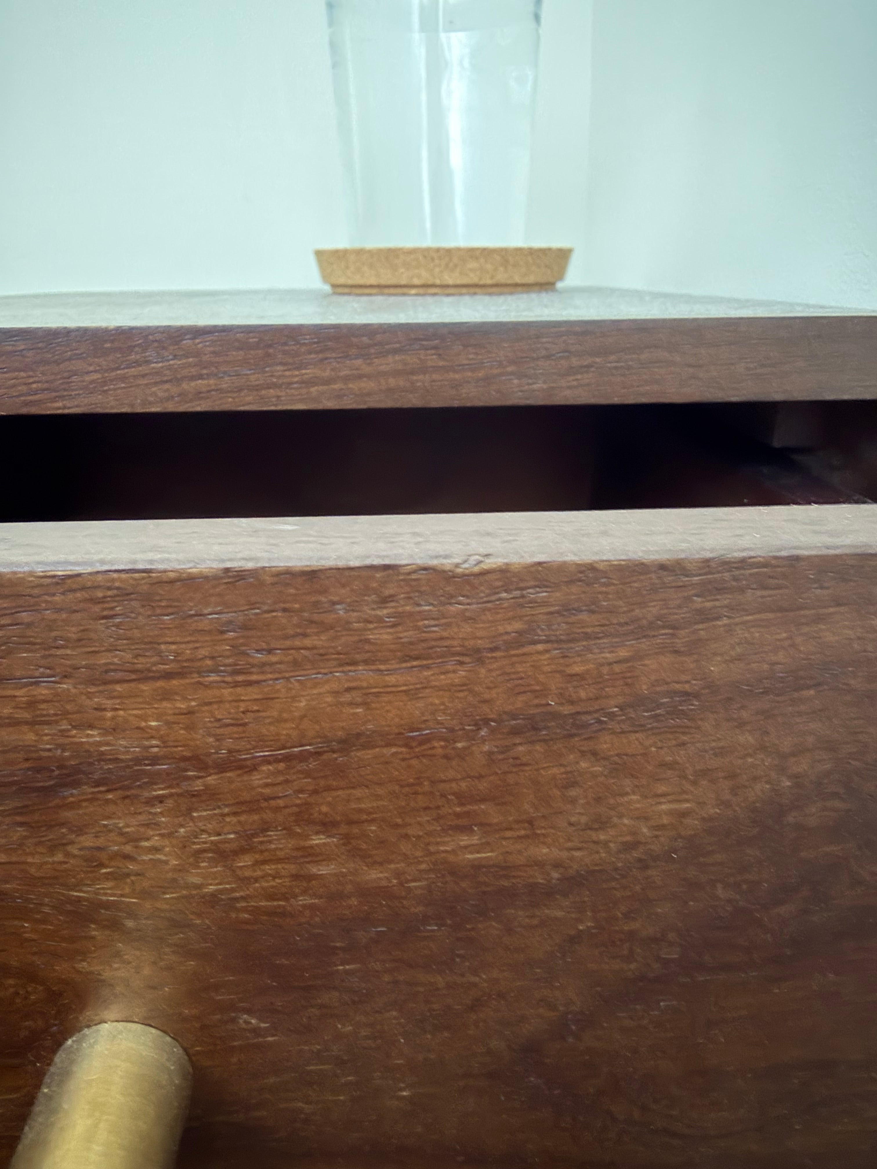 Scandinavian Walnut Logan Narrow Bedside Table - Default Title (Damaged)