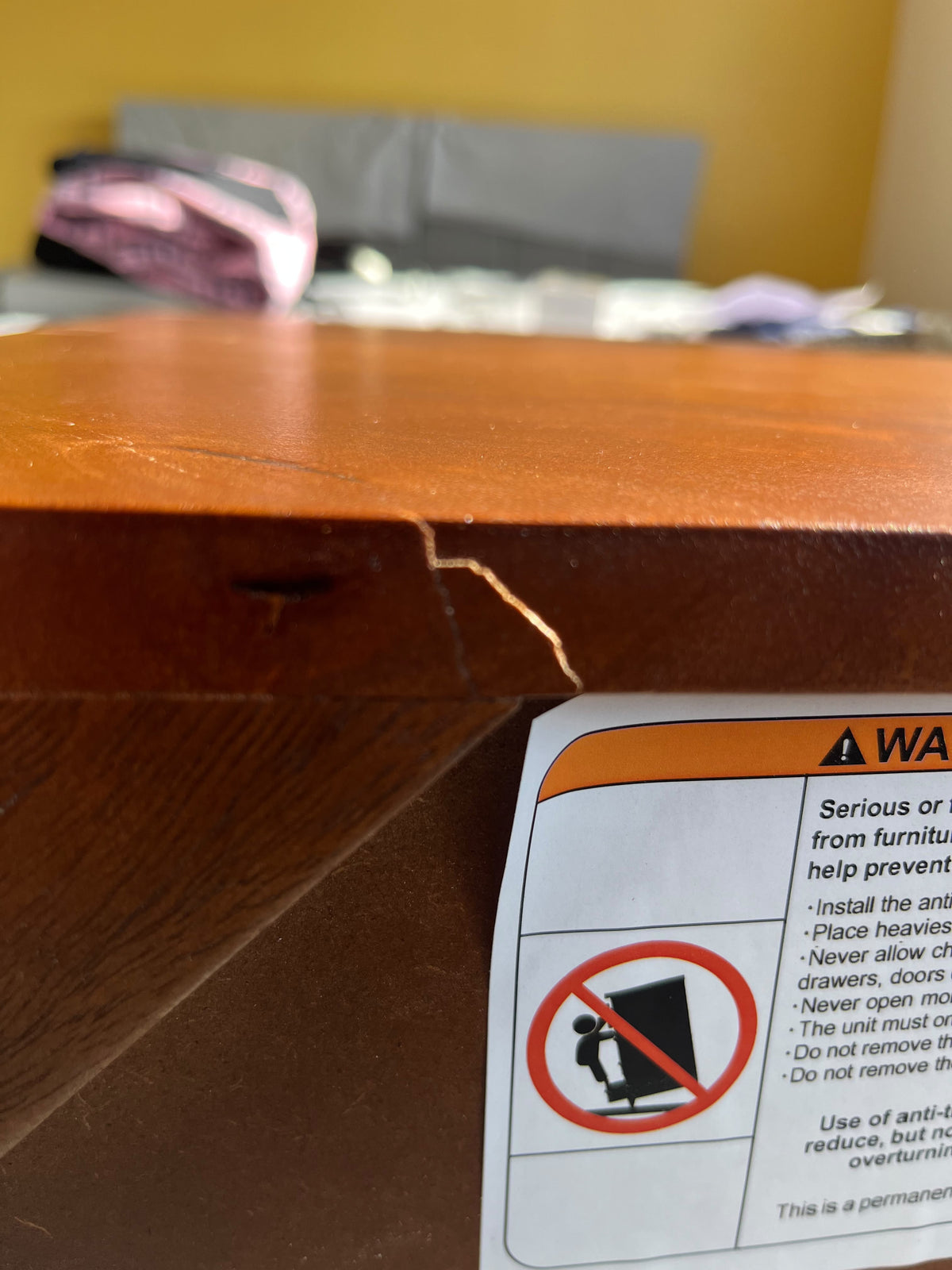 Scandinavian Walnut Oslo Chest of 3 Drawers (Damaged)