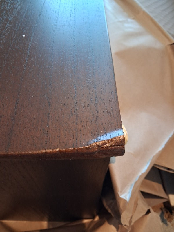 Norway Dark Walnut 6 Drawer Chest of Drawers (Damaged)