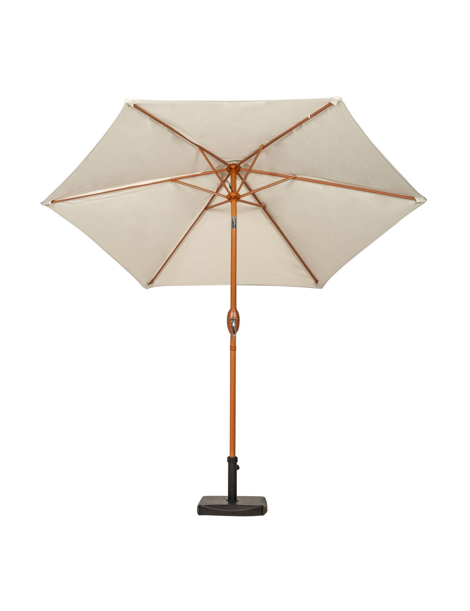 Woodlook Crank and Tilt Parasol - Ivory, 2.5M