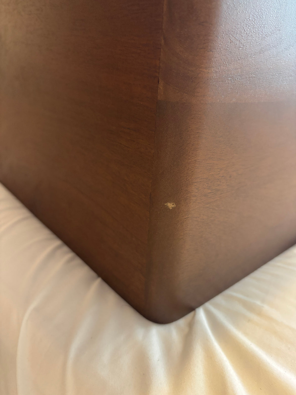 Scandinavian Dark Walnut Logan Narrow Bedside Table (Damaged)
