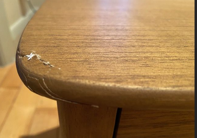 Norway Narrow Oak Bedside Table (Damaged)
