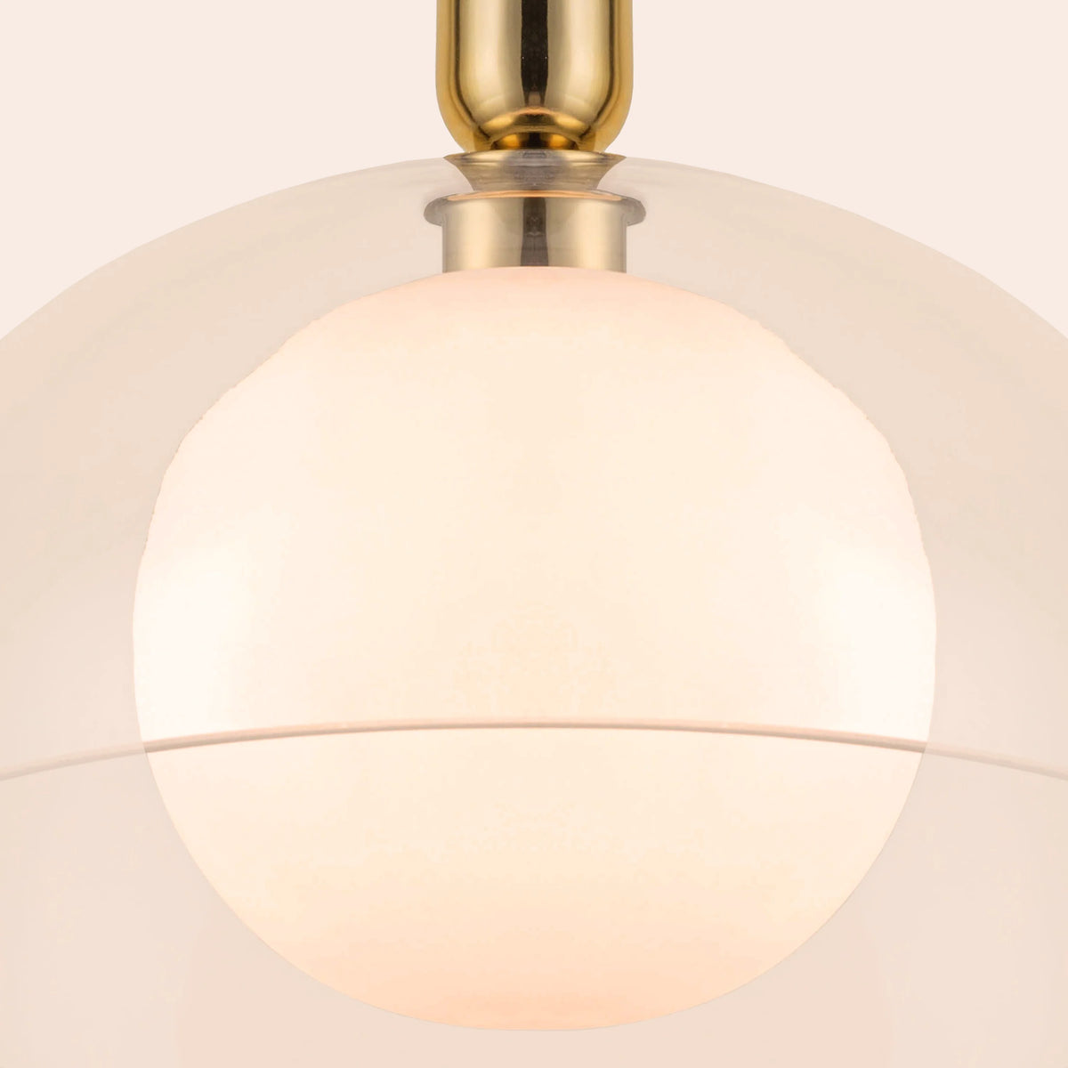 Polished Brass & Clear Glass Dome Pendant Light