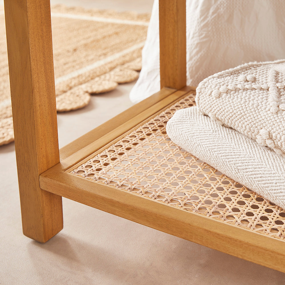 End of bed bench rattan hotsell