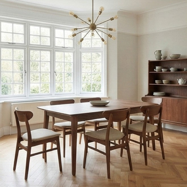 Wright Walnut Rectangular Extendable Dining Table