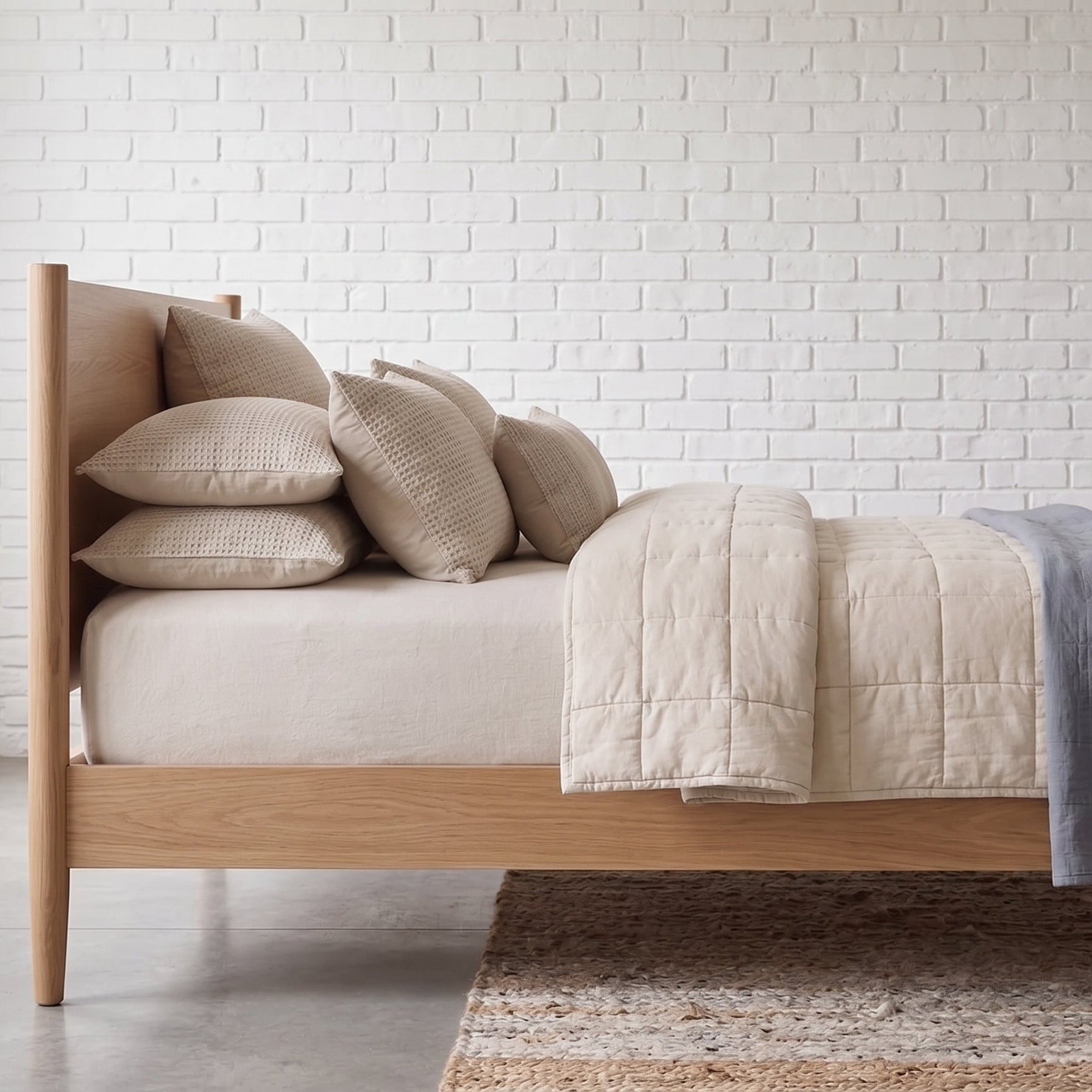 Wright Oak Double Bed Frame