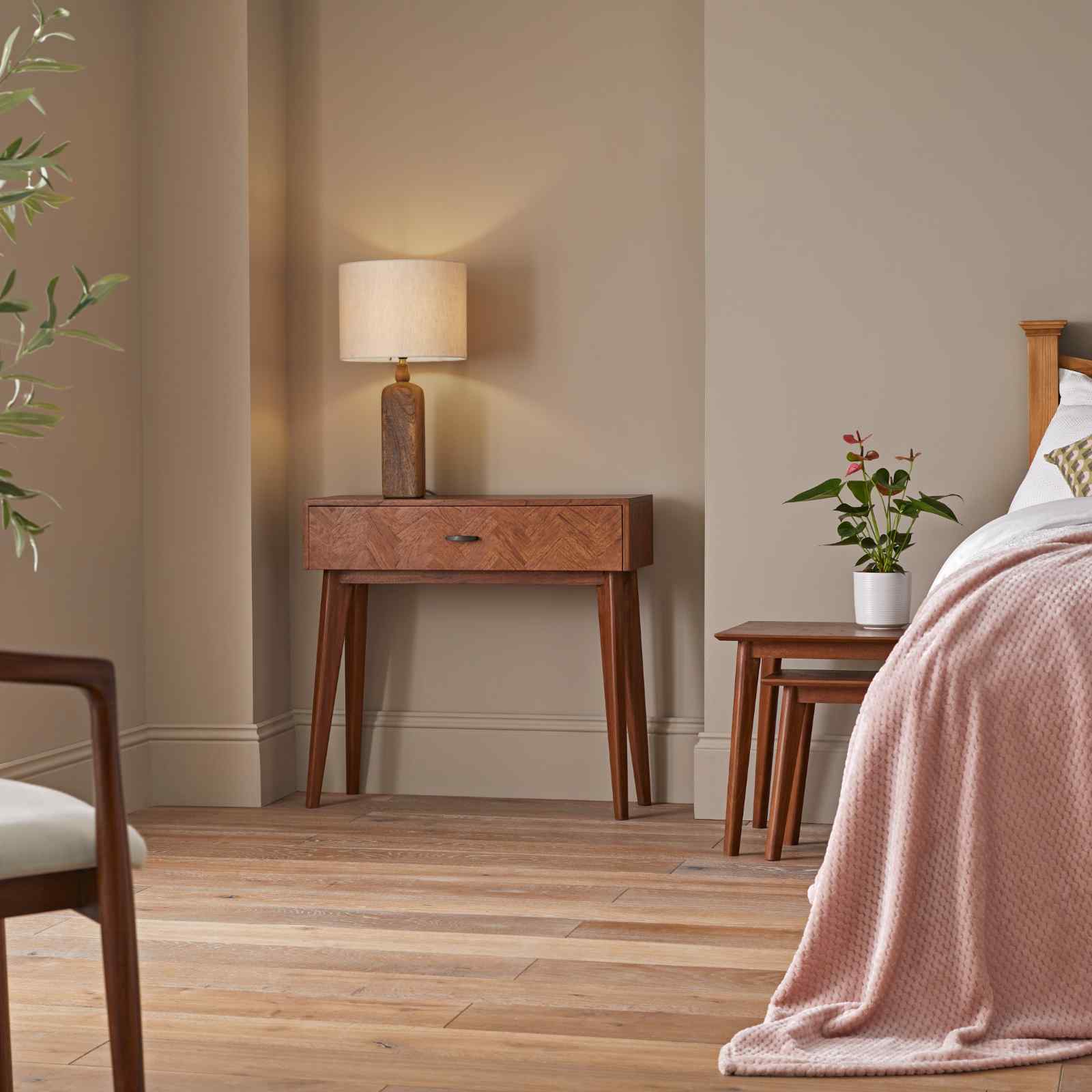 Mid Century Modern Parquet Dressing Table and Desk