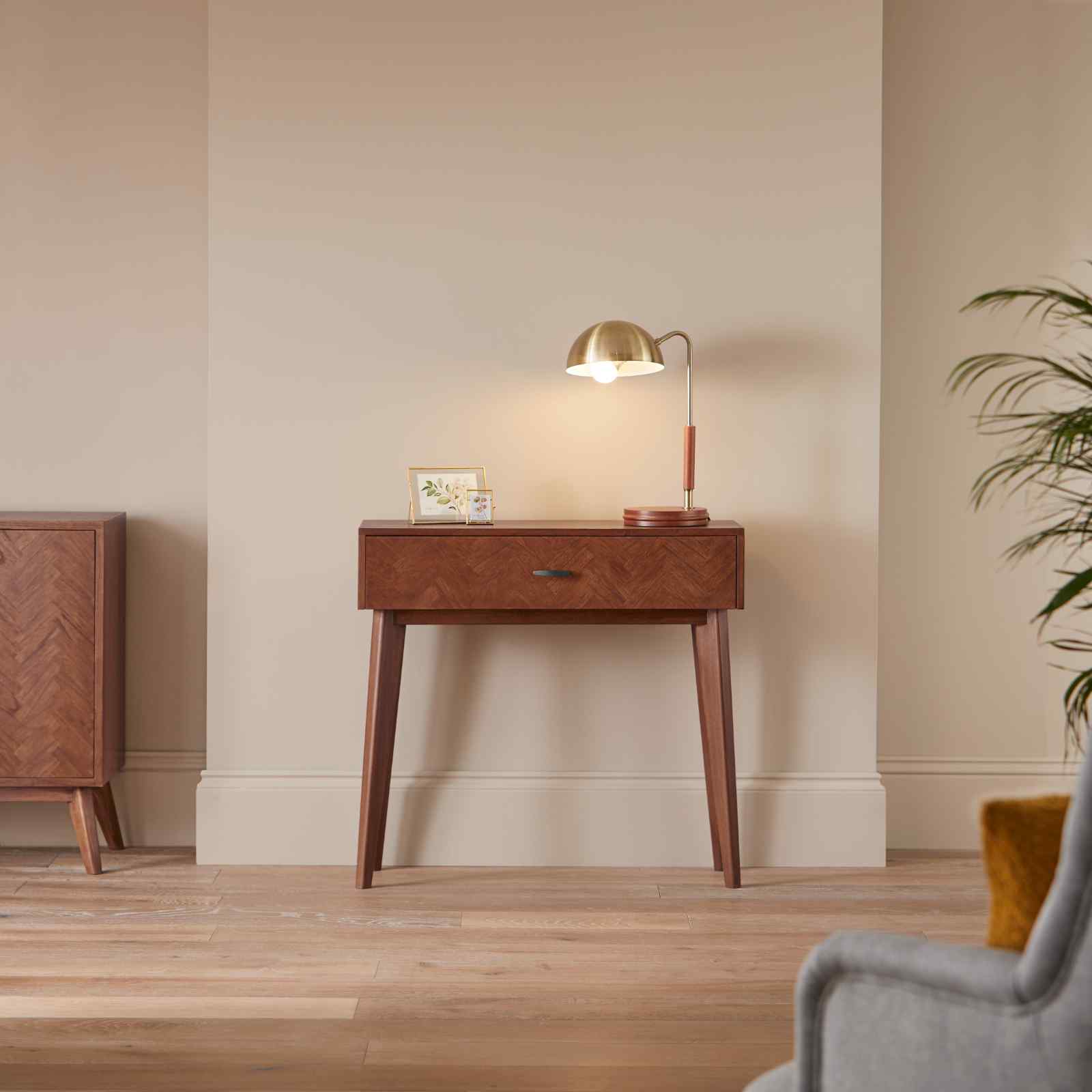 Mid Century Modern Parquet Dressing Table and Desk