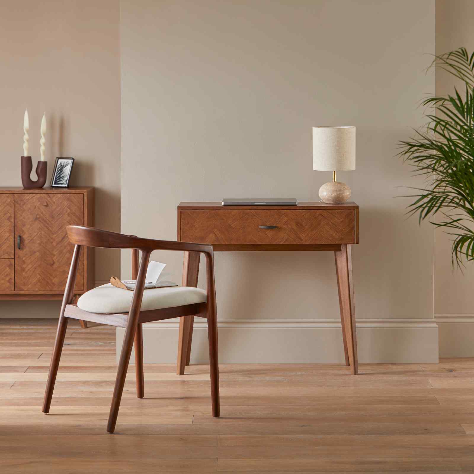 Mid Century Modern Parquet Dressing Table and Desk
