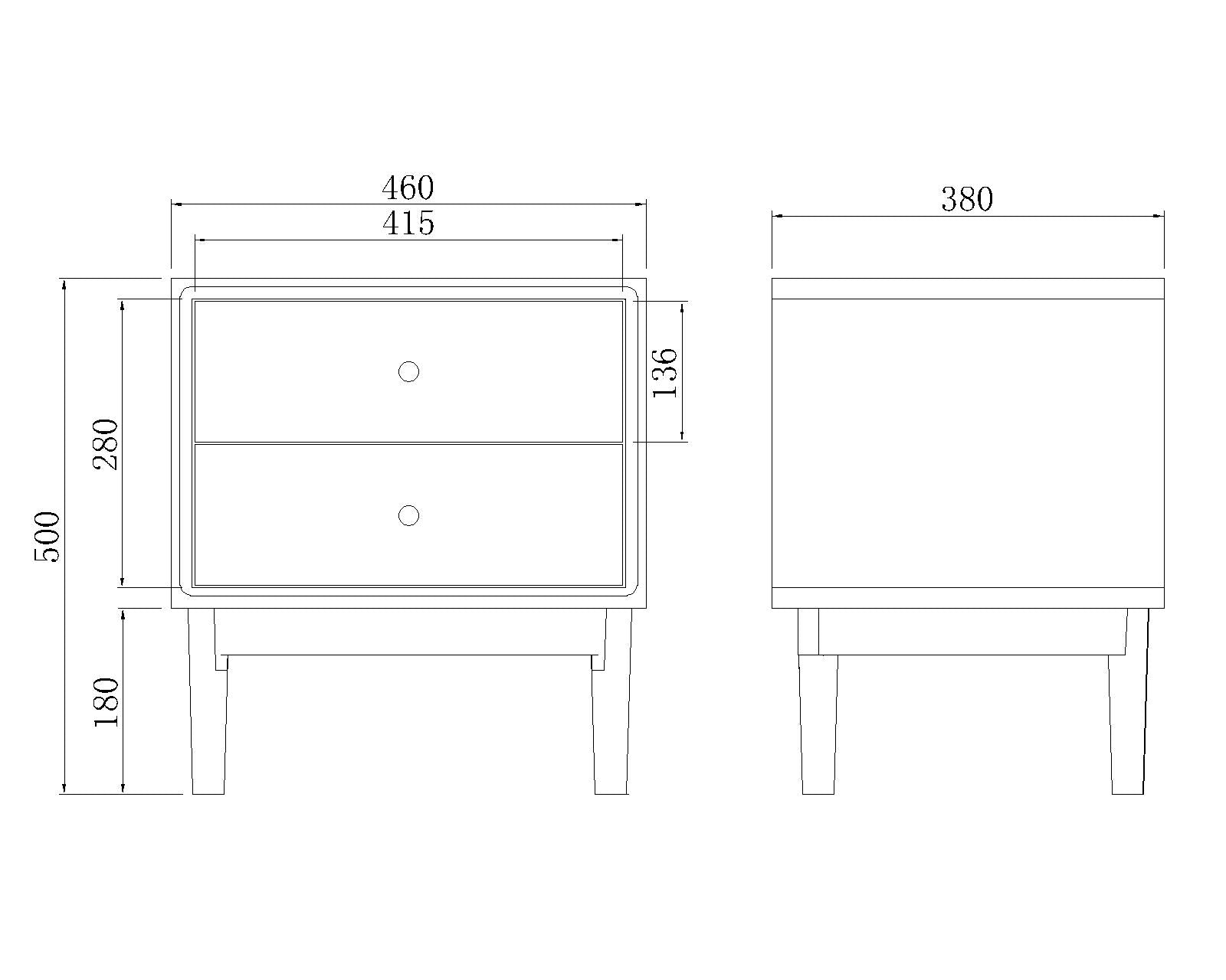 Wright Oak Bedside Table